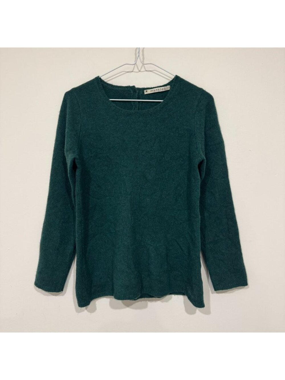 Mansted Womens 100% Yack Pullover Jumper Emerald Green Size S